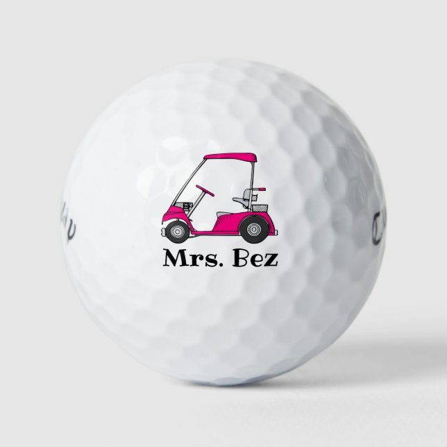 Frau Bez Golf Balls Pink Golfball (Vorderseite)
