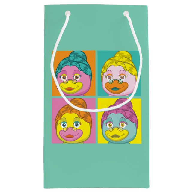 Frau Birdy Pop Art Kleine Geschenktüte (Rückseite)