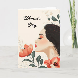 Frau Blume Zartes Frauen Tag Feiertagskarte