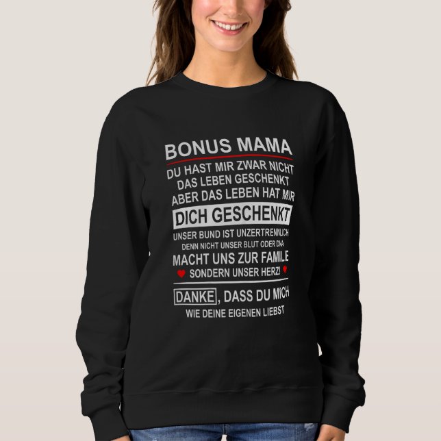 Frau Bonus Mama Step Mutter Mutter Mutter Pull Mut Sweatshirt (Vorderseite)
