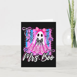 Frau Boo Boujee Coquette Bow Retro Halloween Costu Karte