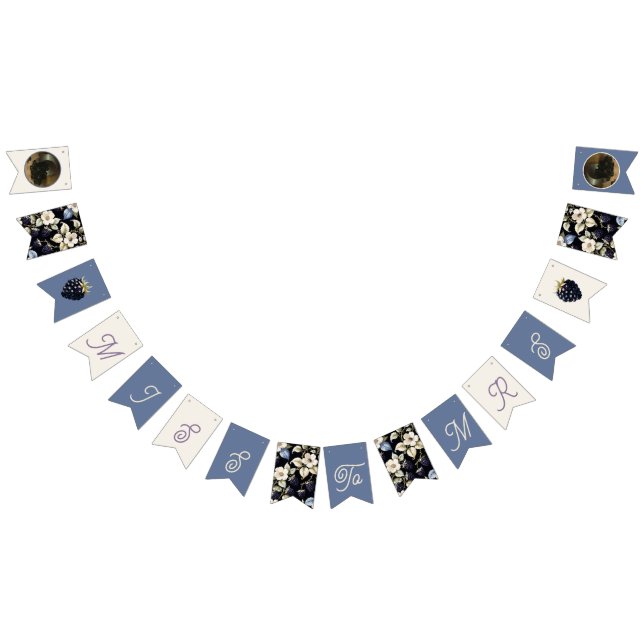 Frau Brautparty Floral BlackBerry Wimpelkette (Alle)