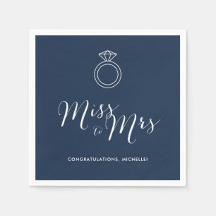 Frau Brautparty Napkin   Marineblau Serviette