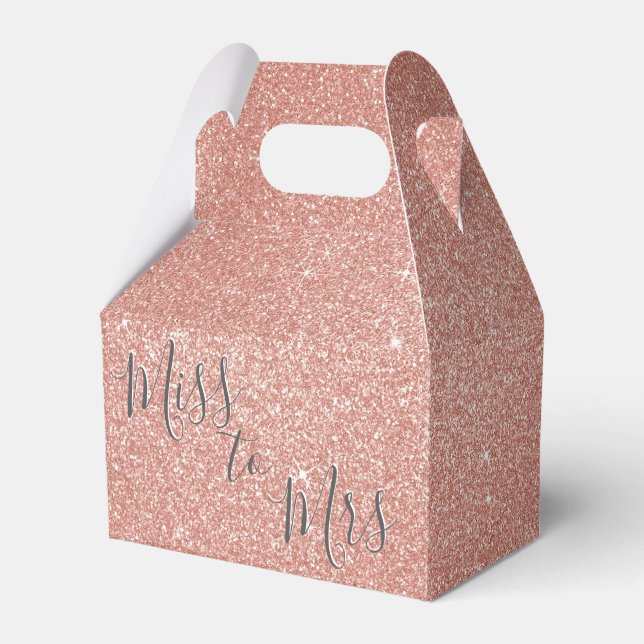 Frau Brautparty Party Rose Gold Sparkle Geschenkschachtel (Vorderseite)