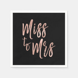 Frau Brautparty Pink - Rose Gold Foil Serviette