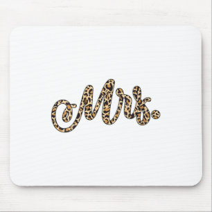 Frau Bride Groom Frau Leopard Print Wedding Match Mousepad