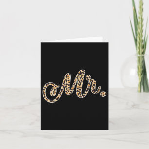 Frau Bride Groom Herr Leopard Print Wedding Matchi Karte