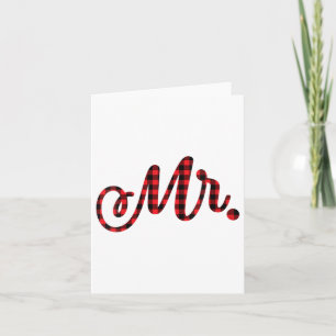 Frau Bride Groom Herr Mrs. Christmas Matchi Karte