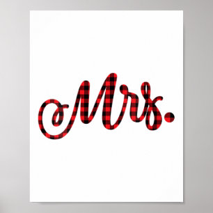 Frau Bride Groom Herr Mrs. Christmas Matchi Poster