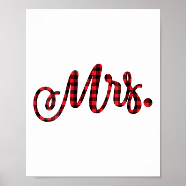 Frau Bride Groom Herr Mrs. Christmas Matchi Poster (Vorne)
