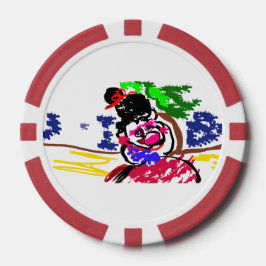 Frau Bubble Gum Strand Pokerchips