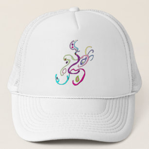 Frau Butterfly, grafische Illustration Truckerkappe