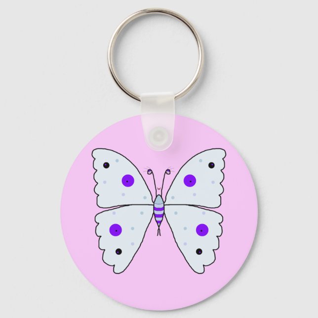 Frau Butterfly Schlüsselanhänger (Vorderseite)
