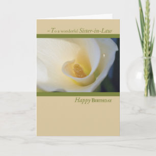 Frau Cala Lily zum Geburtstag Karte