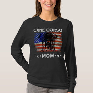 Frau Cane Corso Mama Dog American Flag 1 T-Shirt