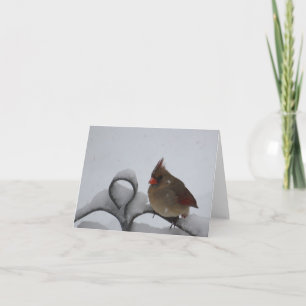 Frau Cardinal Notecard - löschen Sie nach innen Karte