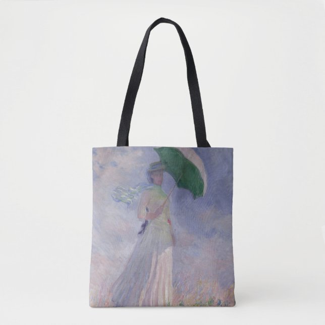 Frau Claude Monets | mit einem Sonnenschirm nach Tasche (Vorderseite)
