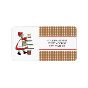 Frau Claus Address Mailing Labels Adressaufkleber