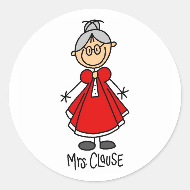 Frau Claus Aufkleber (Vorderseite)