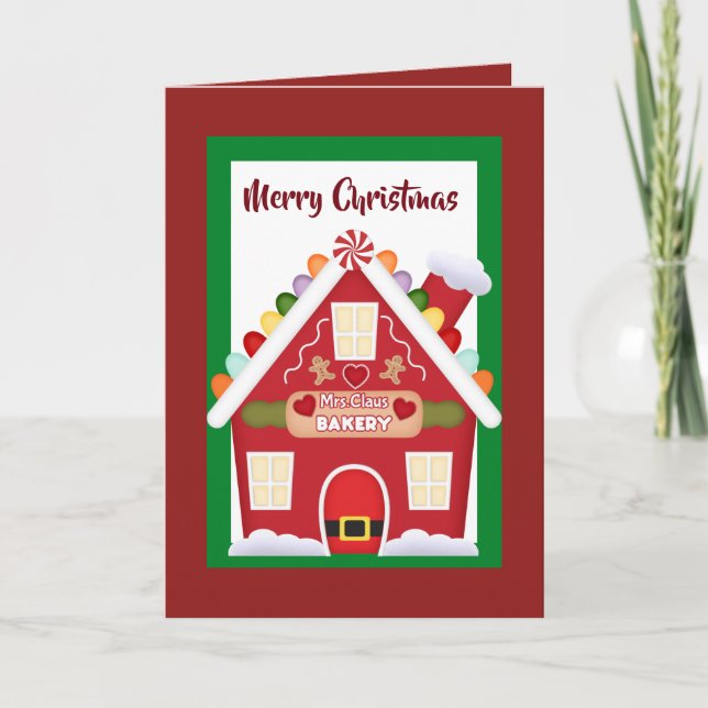 Frau Claus Bakery Weihnachten E-Mail-Karte hinzufü (Vorderseite)