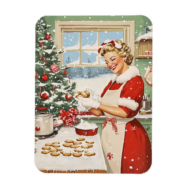 Frau Claus Holiday Baking Delight Magnet (Vertikal)