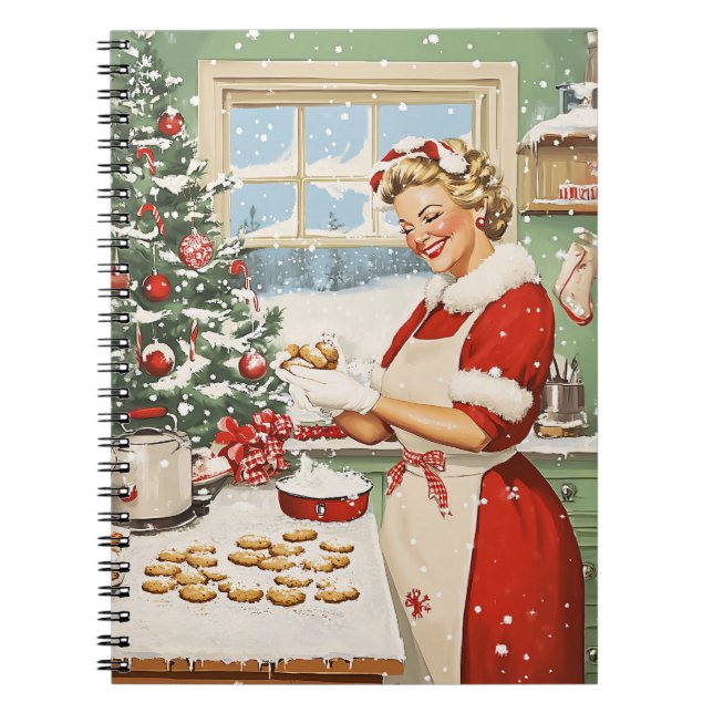 Frau Claus Holiday Baking Delight Notizblock (Vorderseite)