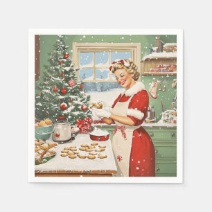 Frau Claus Holiday Baking Delight Serviette
