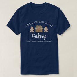 Frau Claus North Pole Gingerbread Bäckerei Weihnac T-Shirt
