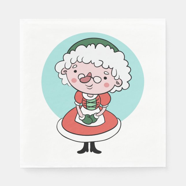 Frau Claus Papierservietten (Vorderseite)