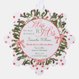 Frau Coquette Mistletoe Brautparty Ornament Karte