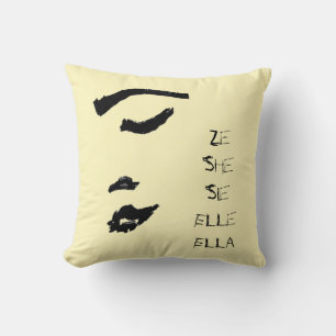Frau Dame Gesicht Skizze Sie Ze Elle Ella Sie Kiss Kissen