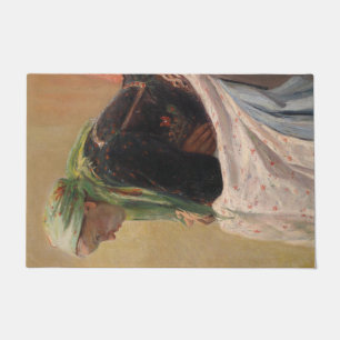 Frau Deep in Thought (von Oleksa Novakivskiy) Fußmatte