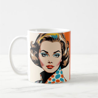 Frau der 60er Jahre Kaffeetasse