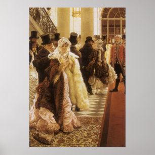 Frau der Mode durch Tissot, Vintage viktorianische Poster