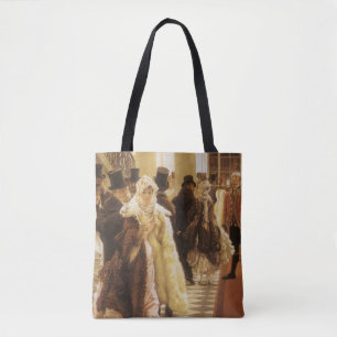 Frau der Mode von Tissot, Vintage viktorianische K Tasche