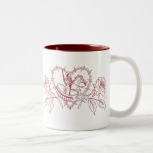 Frau der Westzwei Ton-Tasse Zweifarbige Tasse