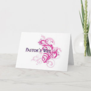 Frau des Pastors Pink Karte