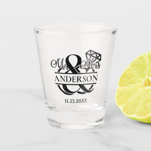 Frau Diamond Ring Gastgeschenk Hochzeit Schnapsglas