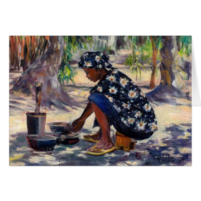 Frau, die 2004 kocht (Vorderseite (Horizontal))
