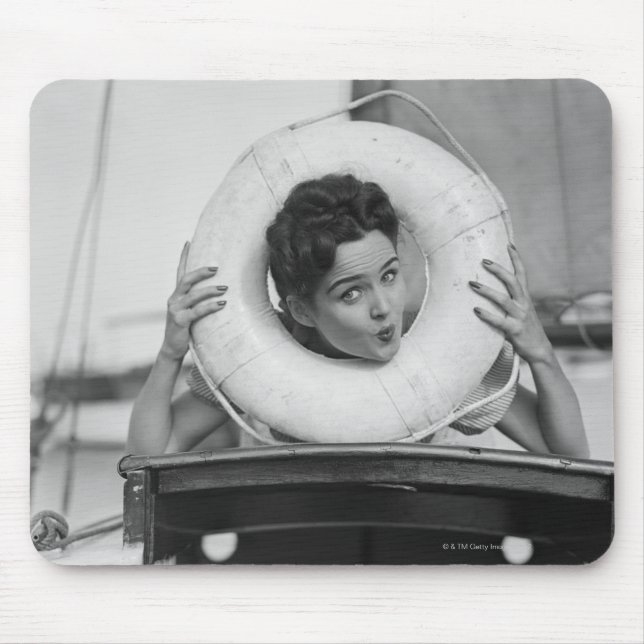Frau, die 3 aufwirft mousepad (Vorne)