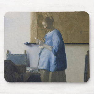 Frau, die einen Brief, c.1662-63 (Öl, liest auf Mousepad