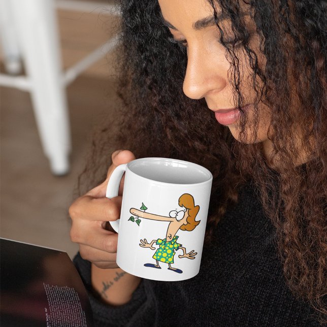 Frau, die erzählt hat, kaffeetasse (Von Creator hochgeladen)