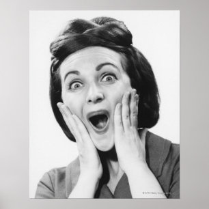 Frau, die Gesicht macht Poster