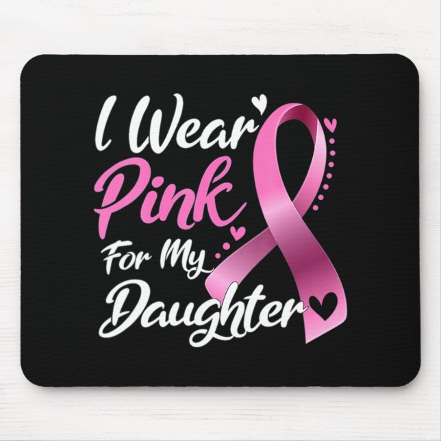 Frau, die ich für meine Tochter pink trage Mousepad (Vorne)