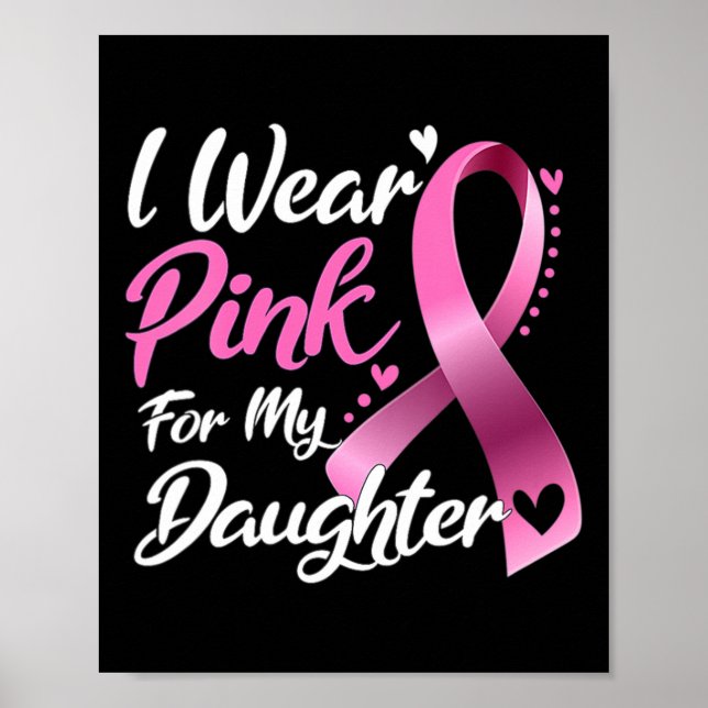Frau, die ich für meine Tochter pink trage Poster (Vorne)