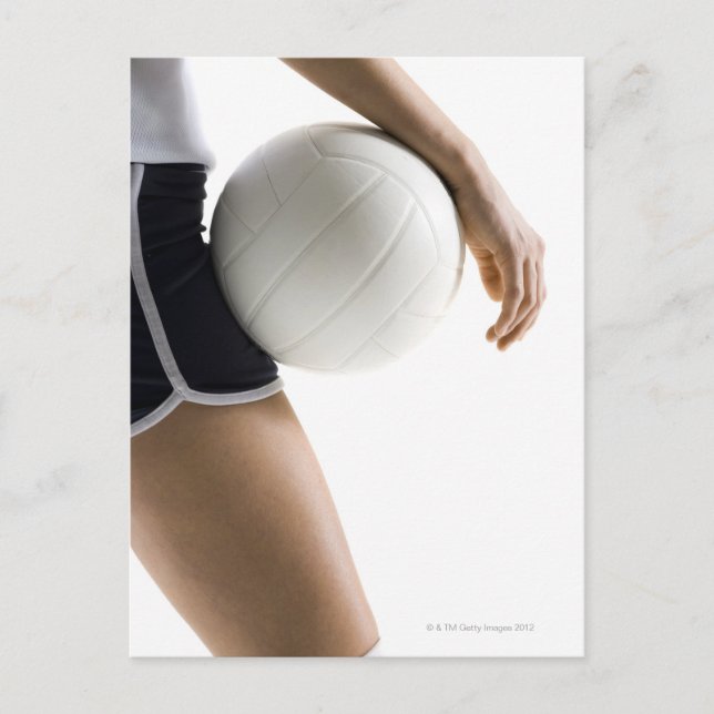 Frau, die Volleyball spielt Postkarte (Vorderseite)