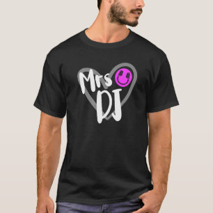 Frau DJ Ehefrau Heart Disk Jockey T-Shirt