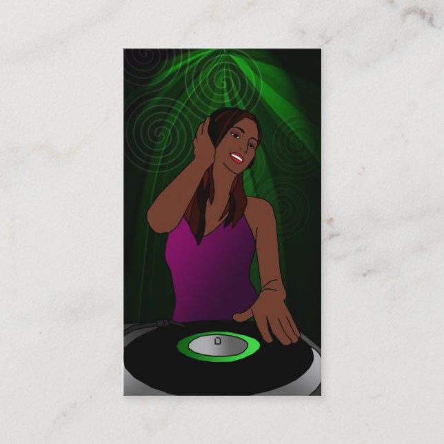 Frau DJ-Visitenkarten Visitenkarte (Vorderseite)