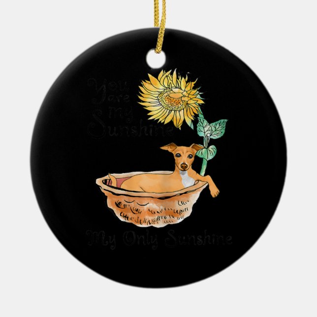 Frau, du bist mein Sonnenschein, Italienischer Win Keramik Ornament (Vorne)