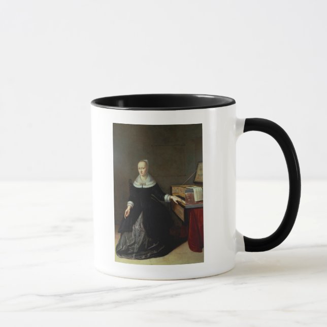 Frau durch einen Virginal Tasse (Rechts)